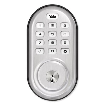 Yale Assure Lock Zigbee Push Button Deadbolt with Cox, Satin Nickel